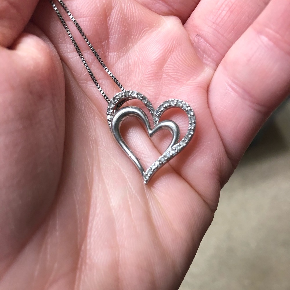 Zales diamond heart necklace